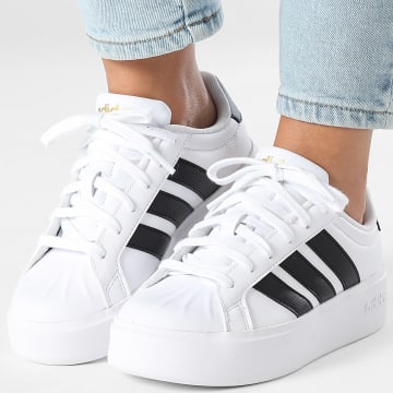 Adidas Performance - Zapatillas Mujer Streettalk Bold KJ3856 Blanco Footwear Negro Metálico Oro