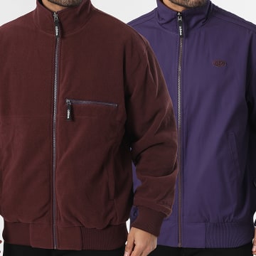 Adidas Originals - Veste Zippée Réversible A Bandes Firebird KS6844 Violet Bordeaux