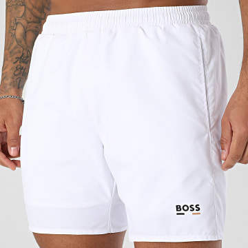 BOSS - Badehose Starfish 50514429 Hellgrau Weiß