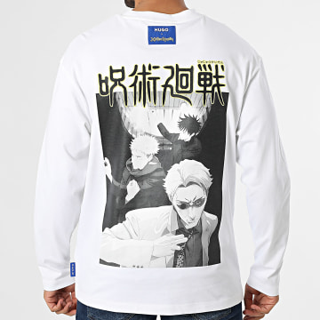 Hugo Blue - Tee Shirt Manches Longues Nichaboso 50554835 Blanc x Jujutsu Kaisën