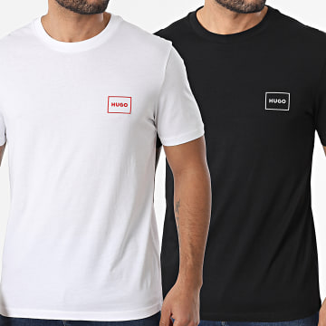 HUGO - Lot De 2 Tee Shirts Dugopak 50548566 Blanc Noir