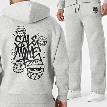 Sale Môme Paris - Ensemble De Survêtement Street Boyz Gris Chiné Noir
