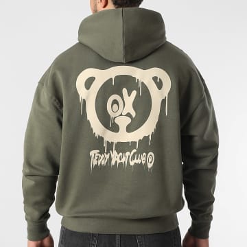 Teddy Yacht Club - Sweat Capuche Relaxed Simple Andrew Beige Vert Kaki