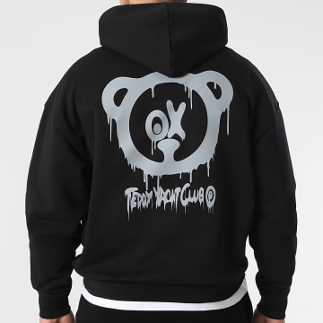 Teddy Yacht Club - Sweat Capuche Relaxed Simple Andrew Gris Noir