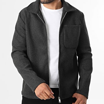 Frilivin - Chaqueta con Cremallera 258 Gris Antracita Jaspeado