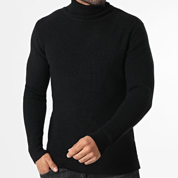 Frilivin - Pull Col Roulé 035 Noir