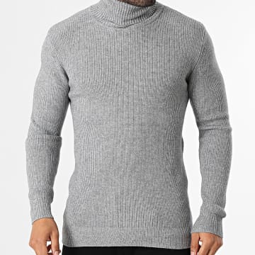 Frilivin - Pull Col Roulé 035 Gris Chiné