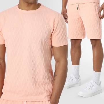 LBO - Ensemble Tee Shirt Et Short Jogging 0385 Rose