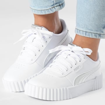 Puma - Baskets Femme Carina 3.0 Metallic Whisper 404511 Puma White Puma Silver