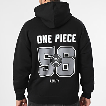 One Piece - Sudadera con capucha Relaxed 56 Luffy US Gran Espalda Negra