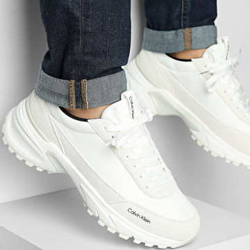 Calvin Klein - Baskets Hike Runner Casual Ny-Su 1459 Bright White Black