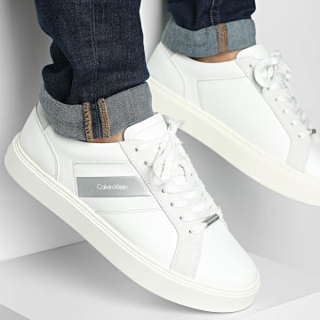 Calvin Klein - Sneakers Classic Cupsole Laceup Tape Leather 2 1448 Helder Wit Marshmallow Oester