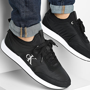 Calvin Klein - Sneakers Retro Runner Sock Laceup Mix 1414 Ck Zwart