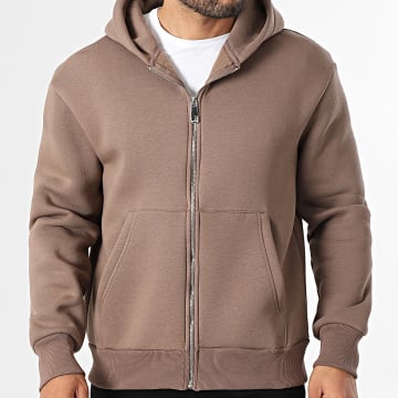 Frilivin - Sudadera con Capucha con Cremallera 54C Marrón
