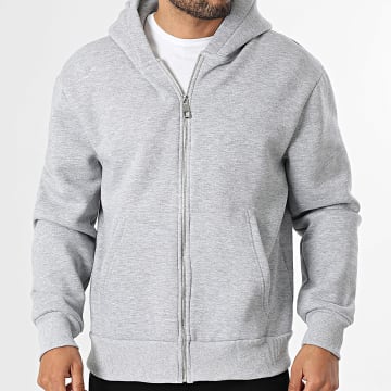 Frilivin - Sudadera con Capucha con Cremallera 54C Gris Jaspeado
