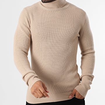 Frilivin - Pull Col Roulé 035 Beige