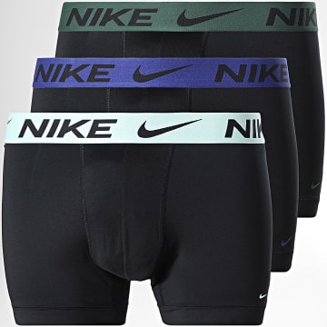 Nike - Lot De 3 Boxers Dri-Fit Essential Micro KE1157 Noir Vert Bleu Roi
