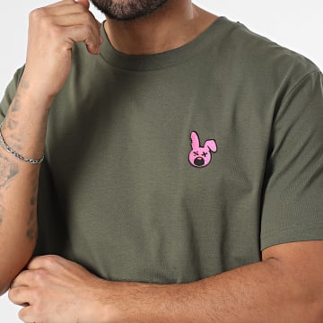 Sale Môme Paris - Tee Shirt Oversize Patch Brodé Lapin Vert Kaki