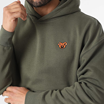 Sale Môme Paris - Sudadera Capucha Relajada Parche Bordado Osito Verde Caqui