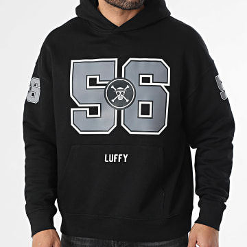 One Piece - Sudadera con capucha Relaxed 56 US Gran Frente Negra