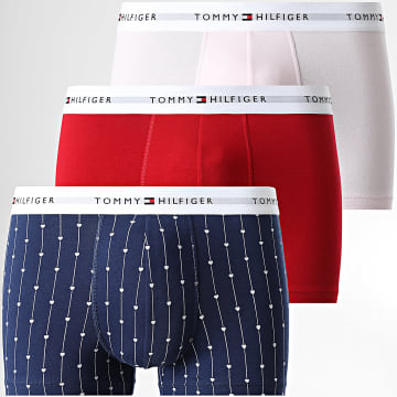 Tommy Hilfiger - Lot De 3 Boxers 2768 Rose Rouge Bleu Marine