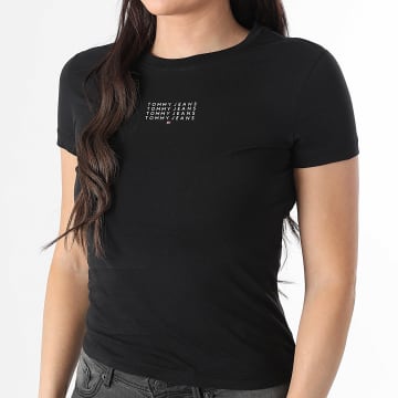 Tommy Jeans - Tee Shirt Femme Multi Linear 1841 Noir