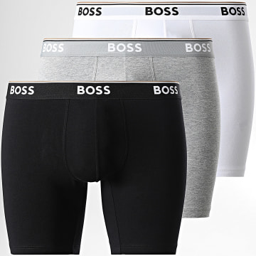 BOSS - Lot De 3 Boxers Power 50538142 Noir Gris Chiné Blanc