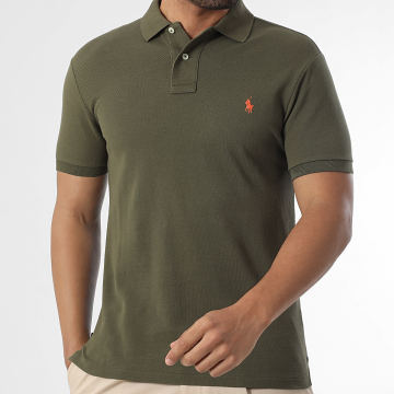 Polo Ralph Lauren - Polo de Manga Corta Slim Original Player Verde Caqui