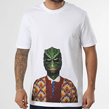 Vald - Tee Shirt Oversize Reptilien Blanc