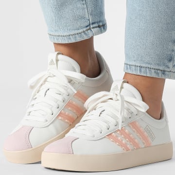 Adidas Sportswear - Baskets Femme VL Court 3.0 IH6602 Core White Blush Pink Cyber Metallic