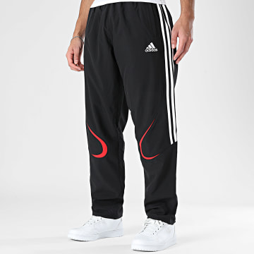 Adidas Sportswear - Pantalon Jogging A Bandes Teamgeist TP KD5866 Noir Blanc Rouge