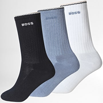 BOSS - Lot De 3 Paires De Chaussettes 50531597 Bleu Clair Bleu Marine