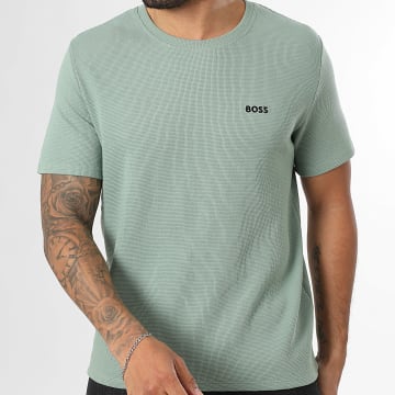 BOSS - T-Shirt Waffle 50535891 Verde Chiaro