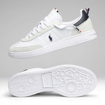 Polo Ralph Lauren - Sneaker Bedford Bianche Navy Rosse