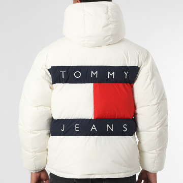 Tommy Jeans - Doudoune Capuche Flag 2730 Beige Clair