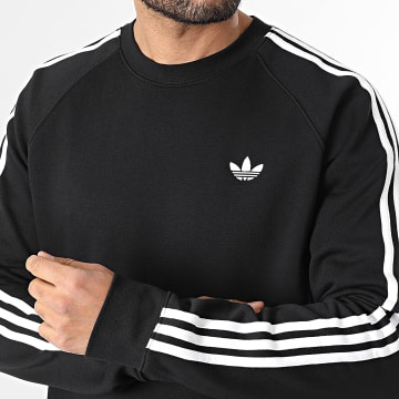 Adidas Originals - Sweat Crewneck A Bandes 3 Stripes KE3550 Noir Blanc