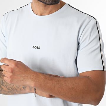 BOSS - T-Shirt A Bande Unica 50545930 Blu Chiaro