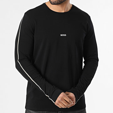BOSS - T-Shirt Maniche Lunghe A Bande Uniche 50550484 Nera