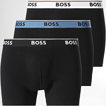 BOSS - Lot De 3 Boxers Noir Blanc Bleu