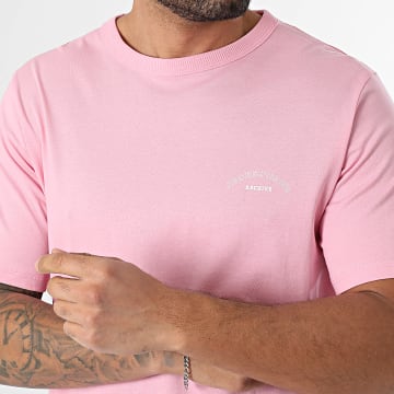 Jack And Jones - T-Shirt College Logo Roze
