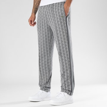 Lacoste - Pantalon Jogging A Bandes Logo Brodé Crocodile The Blend Gris