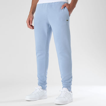 Lacoste - Pantalon Jogging Slim Fit Logo Brodé Crocodile Bleu Clair