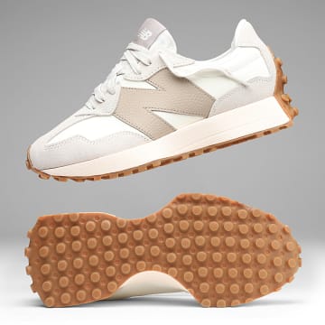 New Balance - Baskets 327 U327LZ White Beige