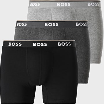 BOSS - Pack de 3 Boxers 50475282 Negro Gris Jaspeado