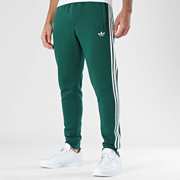 Adidas Originals - Pantalon Jogging A Bandes 3 Stripes KE3559 Vert Bouteille Blanc