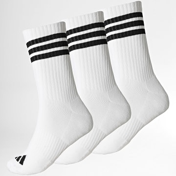 Adidas Sportswear - Lot De 3 Paires De Chaussettes 3 Stripes Essential Crew JZ0532 Blanc Noir