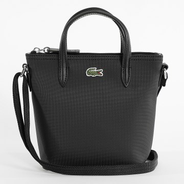 Lacoste - Sac A Main Femme Logo Brodé Crocodile XS Shopping Cross Noir
