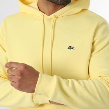 Lacoste - Sweat Capuche Logo Brodé Crocodile Classic Fit Jaune