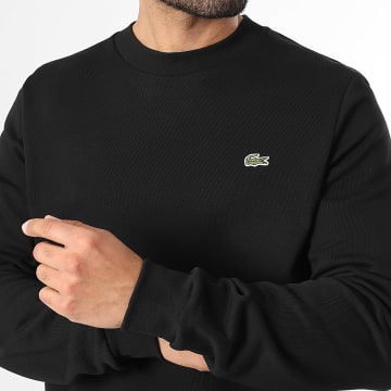 Lacoste - Sweat Crewneck Classic Fit Geborduurd Logo Krokodil Zwart