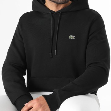 Lacoste - Sweat Capuche Logo Brodé Crocodile Classic Fit Noir